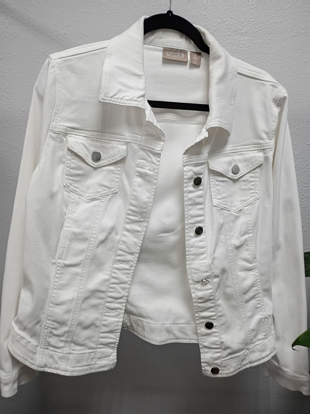 Chico's Women's White Denim Jacket